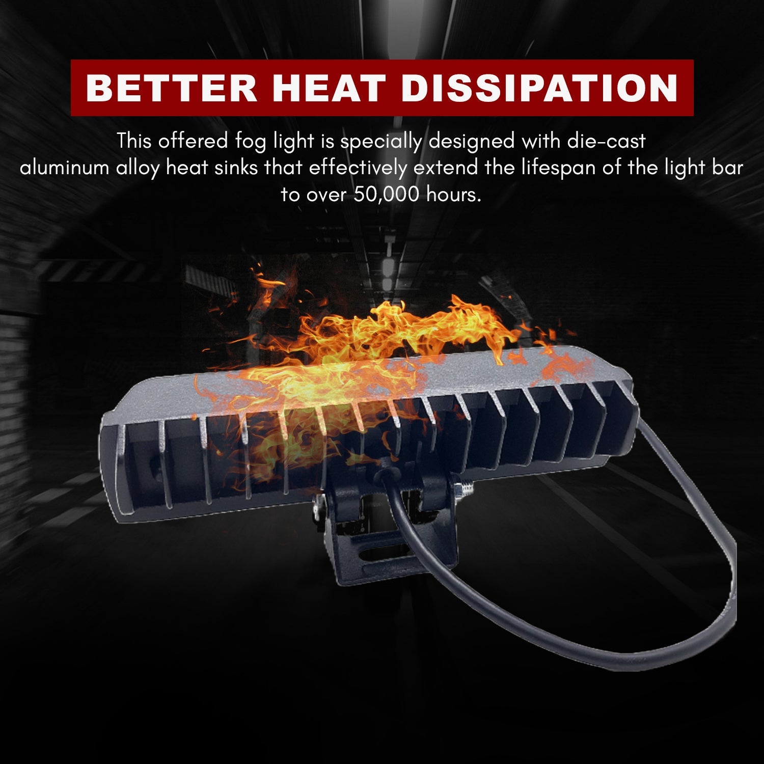 6 Lens Yellow/White Fog Light with Flashing & RGB 1 Pcs