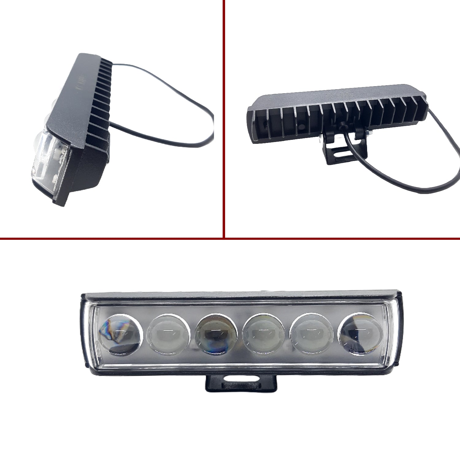 6 Lens Yellow/White Fog Light with Flashing & RGB 1 Pcs