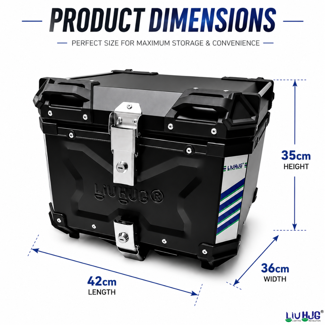 LIU HJG 45L Top Case Dimensions 42cm Length 36cm Width 35cm Height Autopowerz