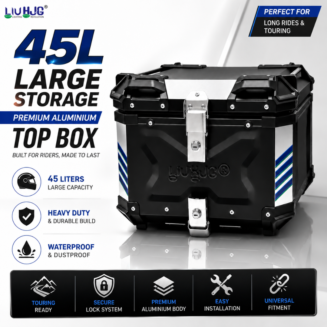 LIU HJG 45L Heavy Duty Waterproof Aluminum Top Box Key Features Autopowerz