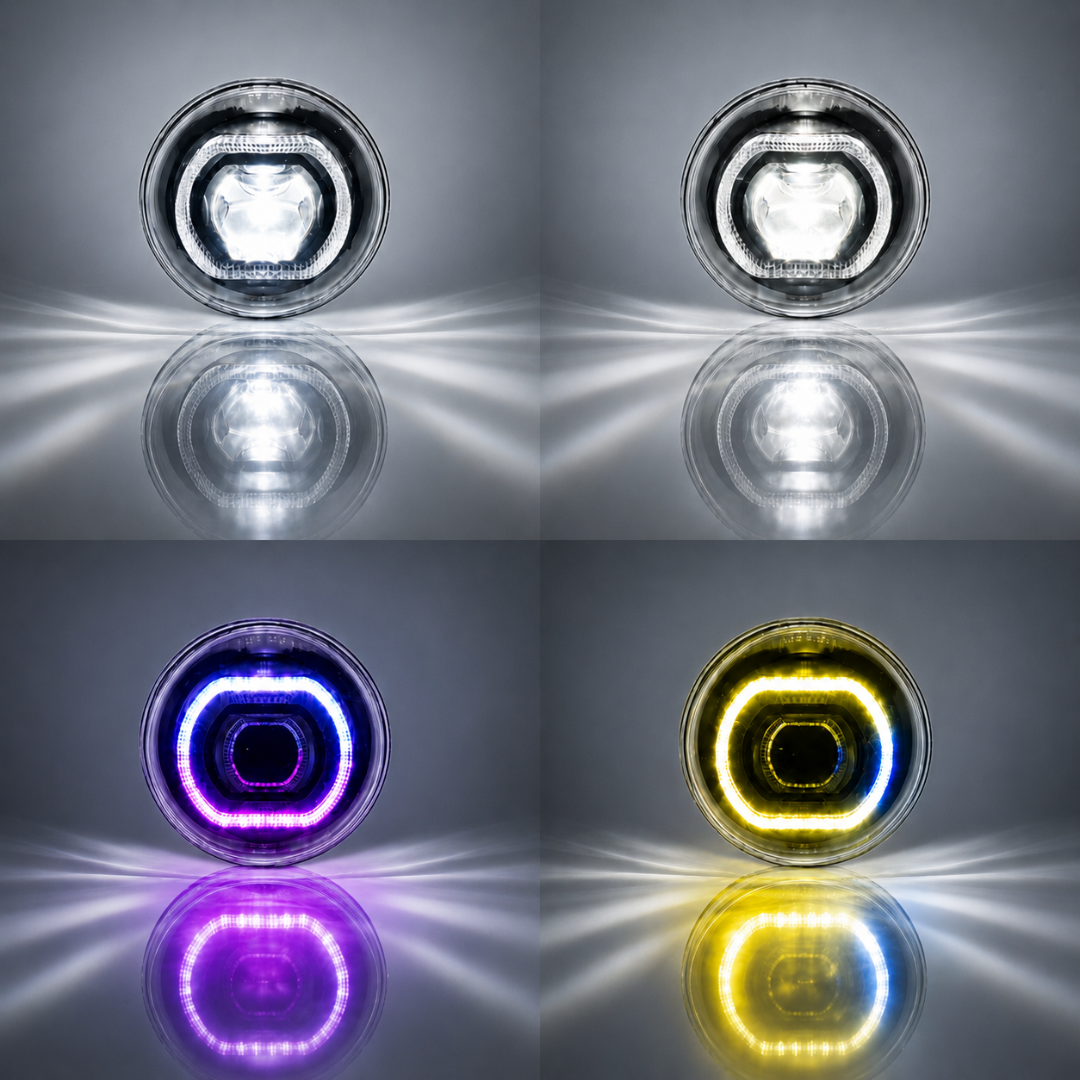 LIU HJG C316 Lighting Modes High Low Beam Yellow DRL White DRL and Halo Modes