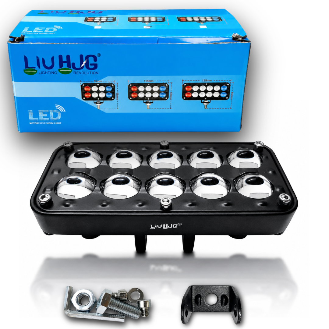 LIU HJG H-10 Lens 30W 10 LED fog light unit with retail box and mounting hardware sold by authorized seller Autopowerz.