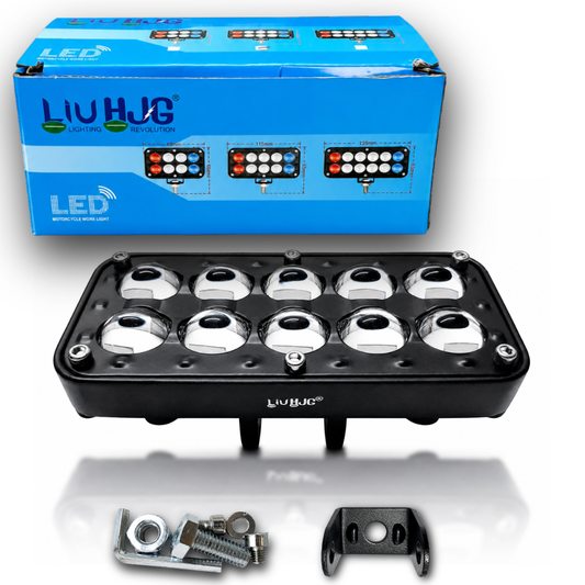 LIU HJG H-10 Lens 30W 10 LED fog light unit with retail box and mounting hardware sold by authorized seller Autopowerz.
