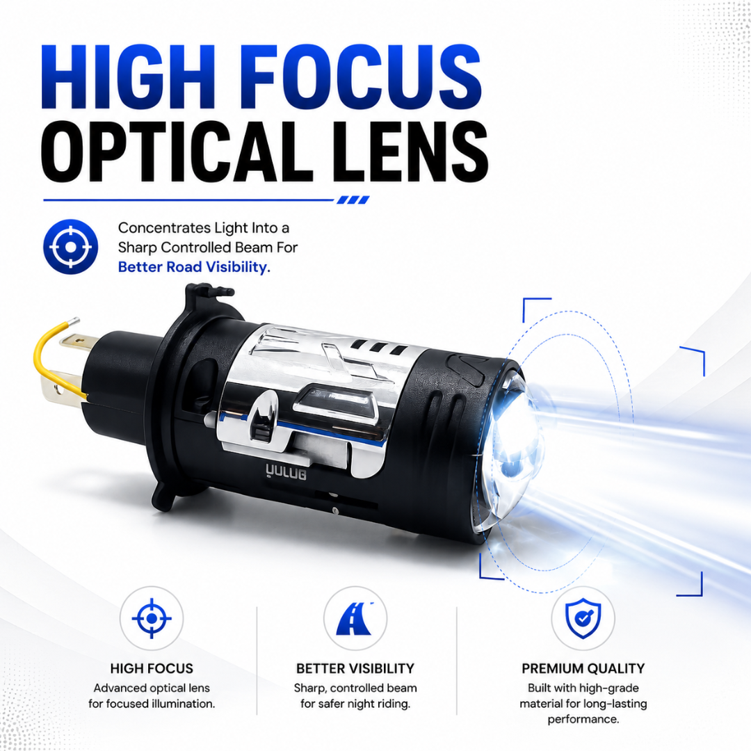 LIU HJG N18 high focus optical glass lens concentrating light into a sharp controlled beam pattern.