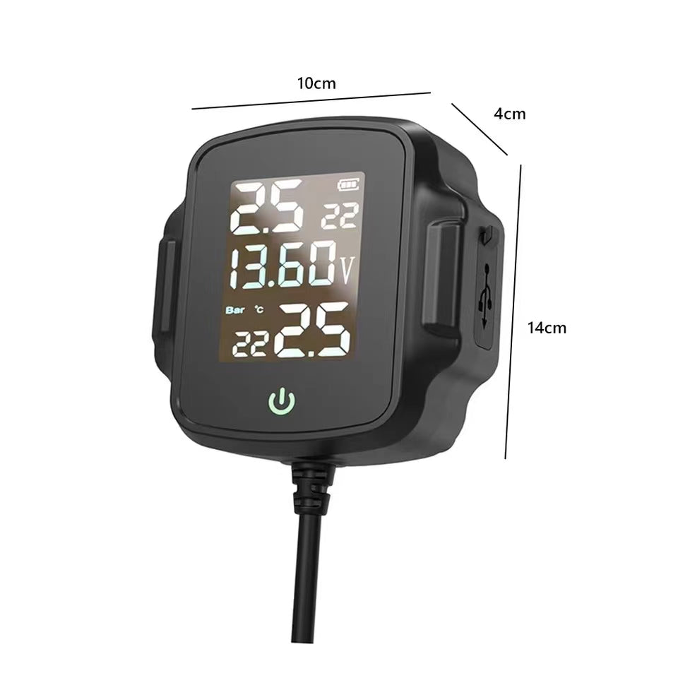 Autopowerz Bike Tyre Pressure Monitoring System Universal With USB Charging Port TPMS
