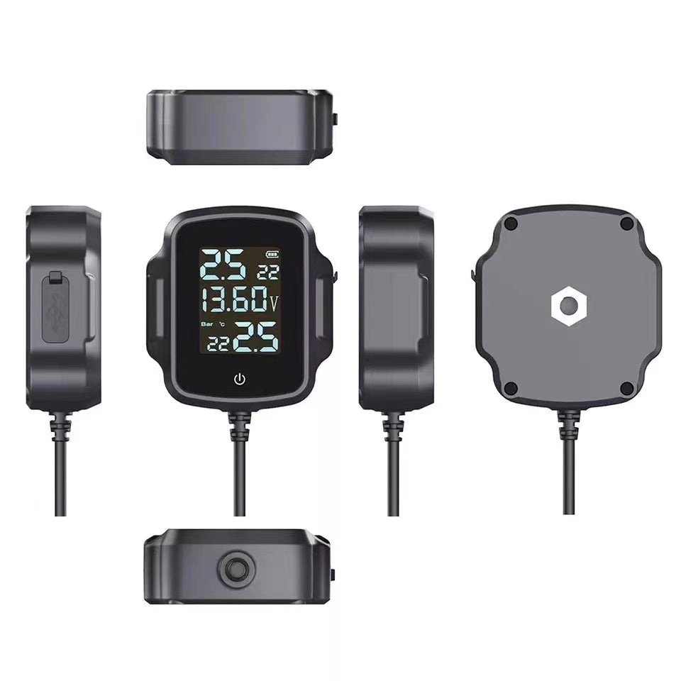 Autopowerz Bike Tyre Pressure Monitoring System Universal With USB Charging Port TPMS