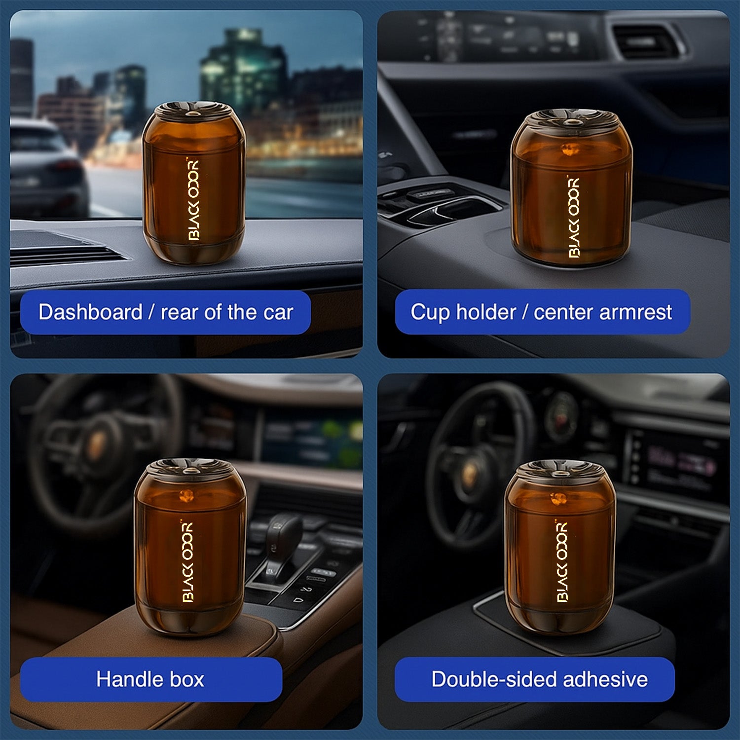 BLACK ODOR BO-8 Oud Wood Car Air Freshener, big size 180g car air freshener, long-lasting oud fragrance air freshener, natural oil-based air freshener gel, premium oud wood car perfume, car home office air freshener, 60 days long-lasting air freshener, oriental oud scent air freshener, gel type air freshener for car,