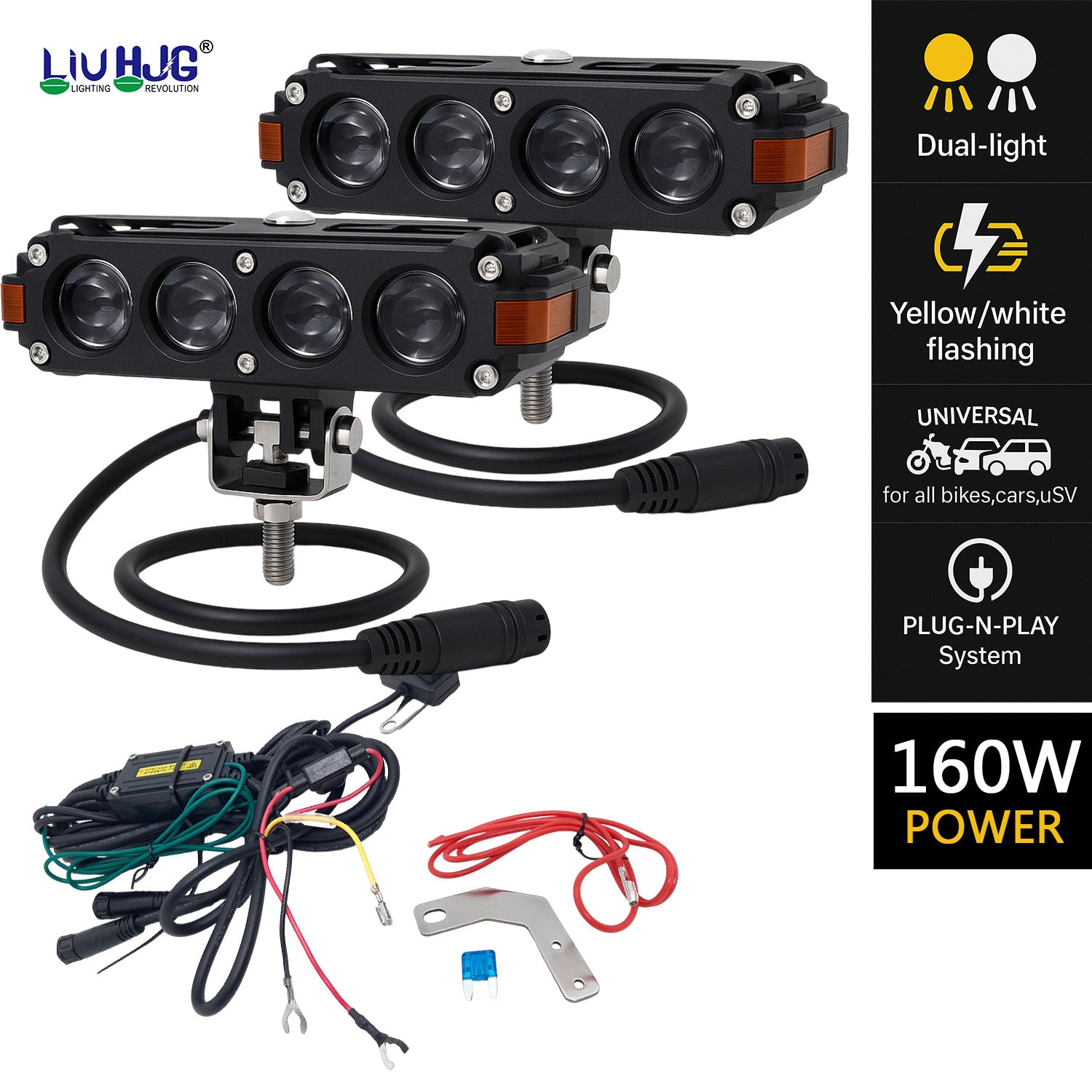 liu hjg future eye fog light, liu hjg official website, yellow/white led fog light, car fog light, bike fog light