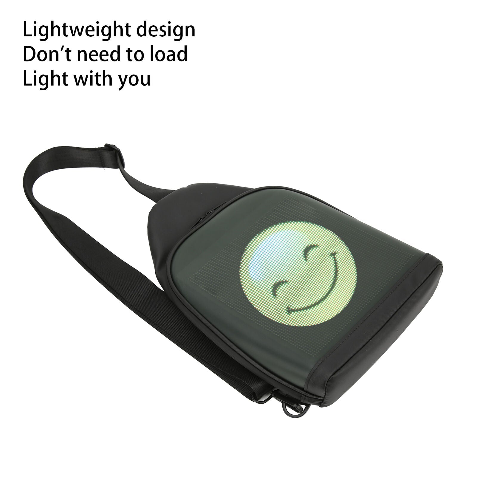 LED Display Adjustable Sling Backpack 10.5inch Multiple Pockets Waterproof Sling Fully App Control  (Pack of 1)