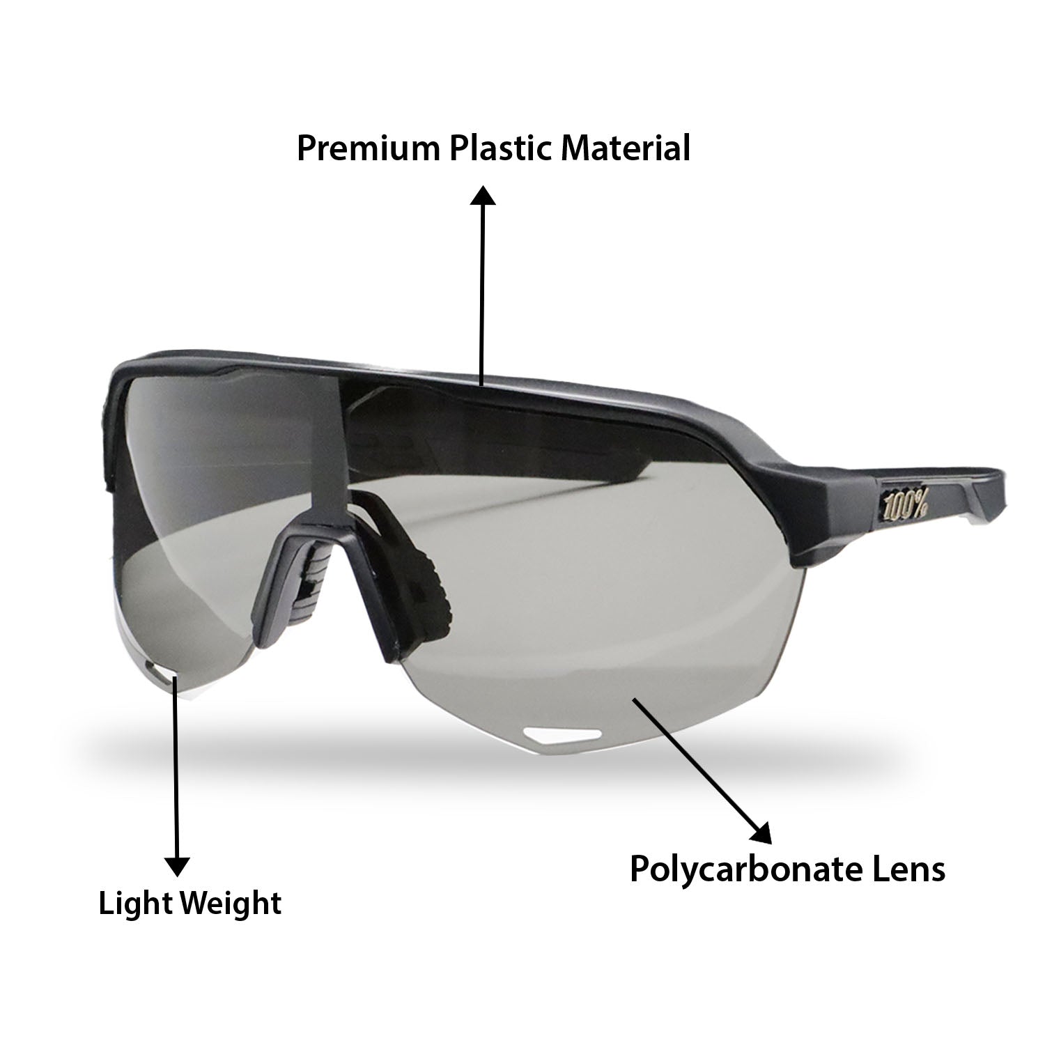 AUTOPOWERZ 100% Sport Performance Sunglasses - Sport and Cycling Eyewear include Extra 2 Lens