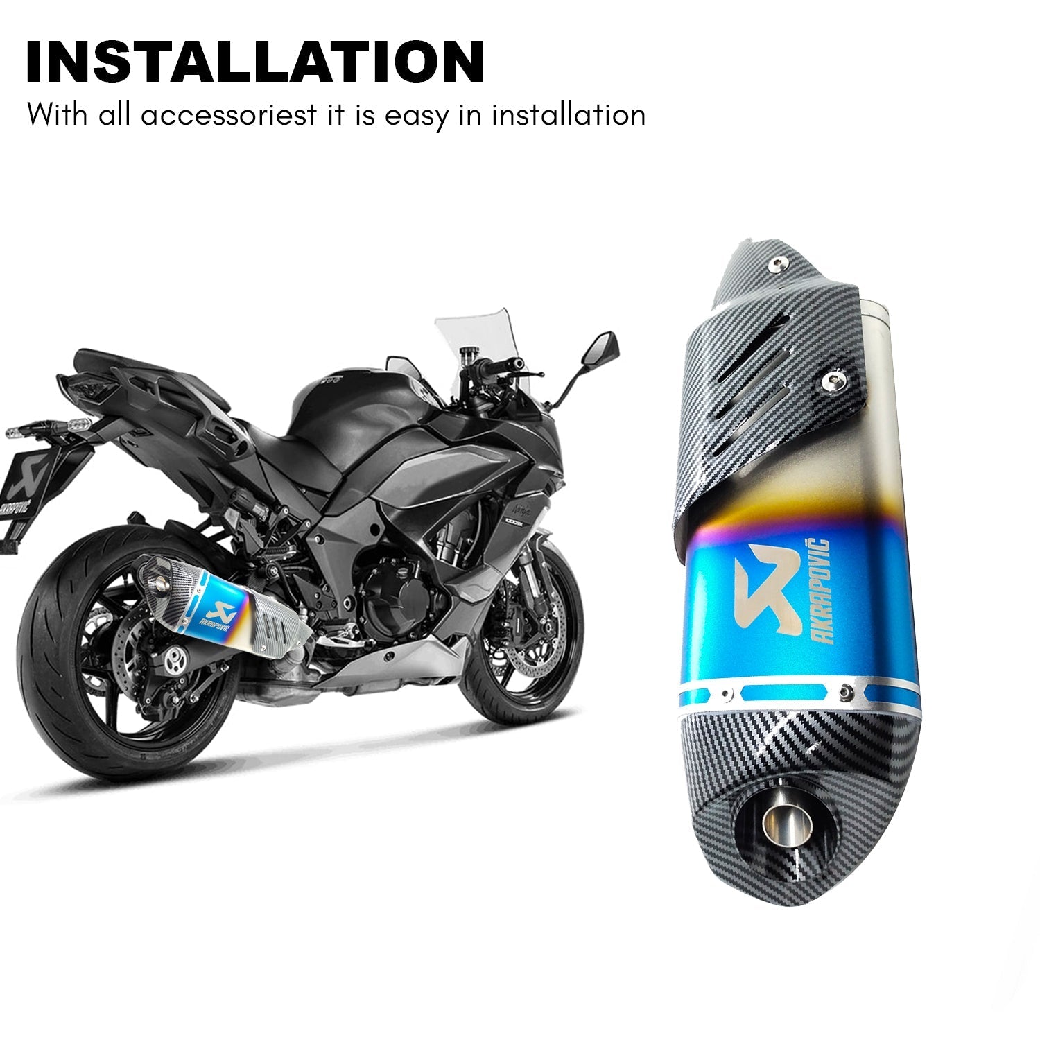 Akrapovic R11 R15m Akrapovic Motorcycle Universal Racing Exhaust for Yamaha R15v3 v2 v1 M