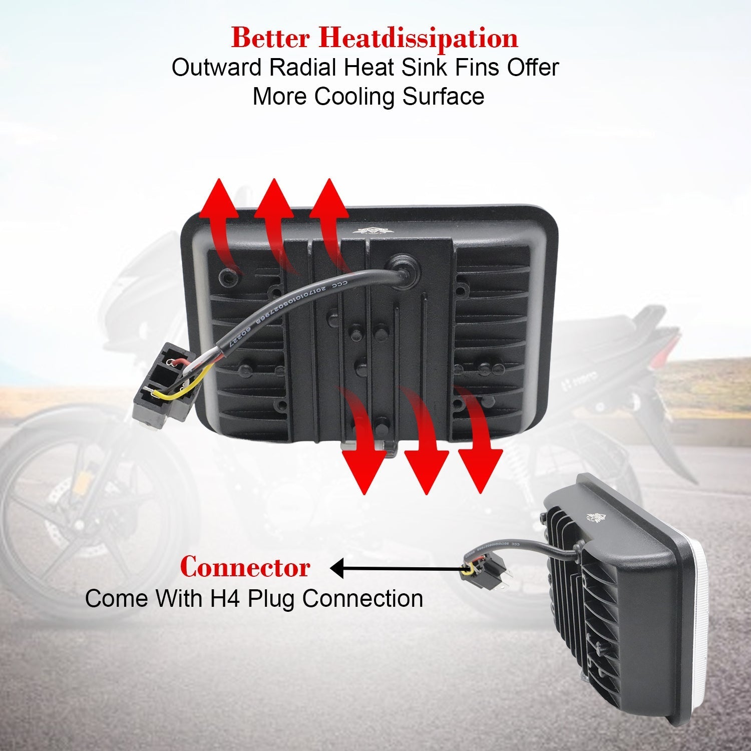 AUTOPOWERZ® Splendor Led Headlight Yellow-White With Red & Blue Strobe