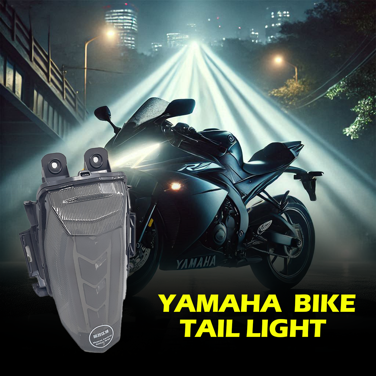 Bike LED Tail Light with Multi-Color Mode and Yellow Left/Right Indicator