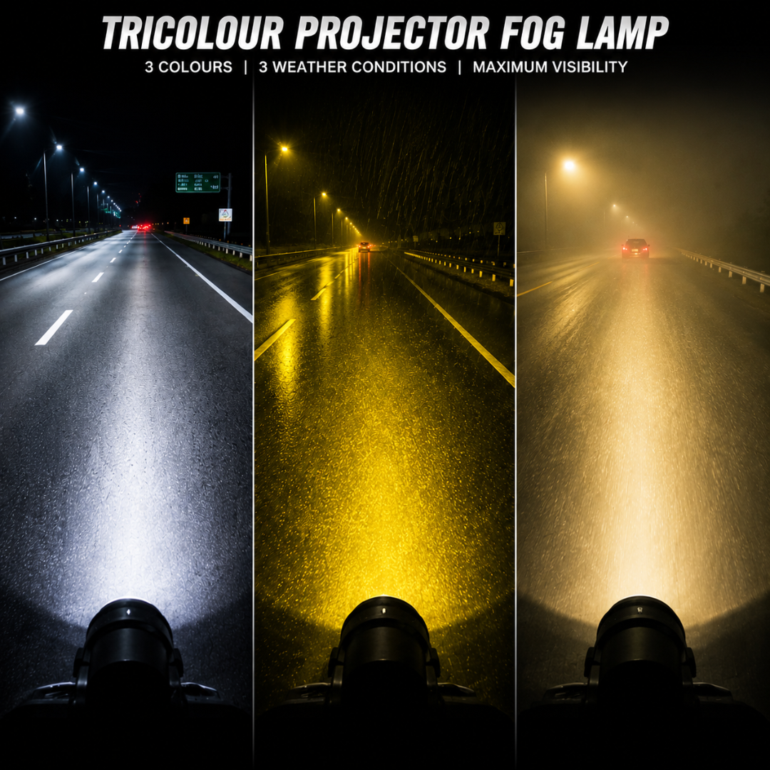 Demonstration of tri-color beam output modes: Cool White, Golden Yellow, and Warm White.